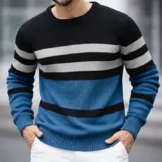 Blusa de Frio Agasalho de Inverno Tricô Masculina Lã Quente Confortável  Gola Reforça da Veste M eG