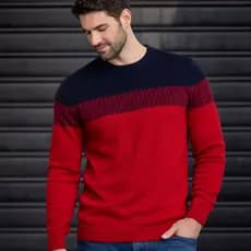 Blusa de Frio Sueter Luxo Tricot Malha Grossa Manga Longa Agasalho Outono Inverno Aristides