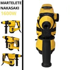 Martelete Rotativo Rompedor 1600W SDS Plus Profissional com Maleta, Talhadeira e Acessórios
