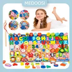 Montessori brinquedos educativos de madeira/tabuleiro matemática jogo/Letras Números/Formas Geométricas Sortidos/infanti