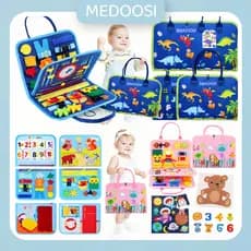 Montessori Busy Brinquedo Book DIY Educativas Brinquedos Sensoriais Desenvolvimento Infantil