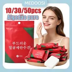 Kit 10/30/50pcs Toalhas Higienicas Magica Comprimido Pastilha / Toalha Compremida / Toalha Mágica Portátil Descartável