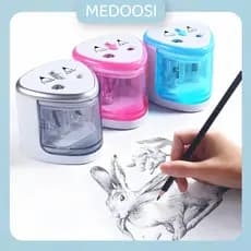 casa Apontador elétrico automático de mesa/Bateria para lápis Automático Multi-Funcional Operado Com 2 Furos para Papela