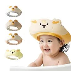 Chapéu Banho Bebe Protetor Olhos Shampoo Viseira Bichinhos