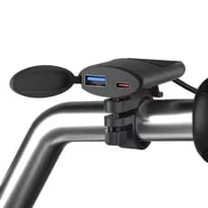 Carregador Celular Guidão Moto A Prova D'agua Suporte Para Motocicleta 12v USB-C Carregamento Rápido