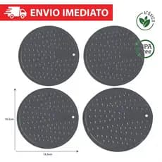 Kit 2 4 Protetor de Silicone Para Fogão Indução Cooktop Proteção Anti Risco Anti Derrapante Qualidade Nacional