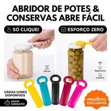Abridor De Tampa Pote Vidro Frasco Conserva Abre Fácil Simples Prático à Vácuo
