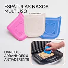 Kit 3 Espátulas Removedoras de Resíduos Raspa Tudo Multiuso Remove Resíduos de Superfícies Antiaderentes