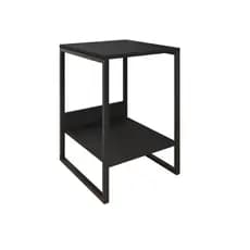 Promoção Mesa de Cabeceira de Cama Industrial Criado Mudo Base de Ferro Tampo Madeira  Frete Grátis