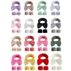 KIT 3pc de uma pars pulseiras para lavagem facial E um faxia,artefato absorvente de agua