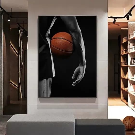 Quadro Decorativo Bola de Basquete 60x40 esporte