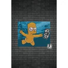Quadro placa decorativa  Bart money 20x30 Alta Qualidade 4k
