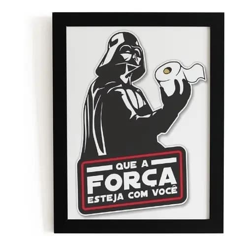 quadro decorativo star wars que a força esteja com vocÊ  20x30 alta qualidade 4k