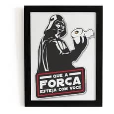 quadro decorativo star wars que a força esteja com vocÊ  20x30 alta qualidade 4k