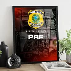 Placa decorativa PRF Policia Rodoviaria Federal Motivacional 4k premium 60x40