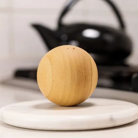 Saleiro de Cozinha Bambu Esférico 7 x 7cm