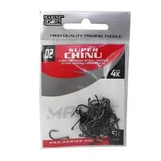 Anzol Marine Sports Super Chinu 4x Black - Tamanho 02 PCS 50