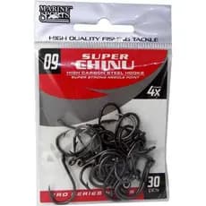 Anzol Marine Sports Super Chinu 4x Black - Tamanho 09 PCS 30