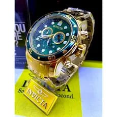 Relógio Masculino Pro Diver Exclusivo Banhado Prova D'água Fundo Verde Destaque Absoluto