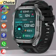 2024 Novo GPS Robusto Militar Smart Watch Men Bluetooth Chamada De Monitoramento Da Saúde AI Esportes De Voz Smartwatch À Prova D'água Freqüência Cardíaca Feminina