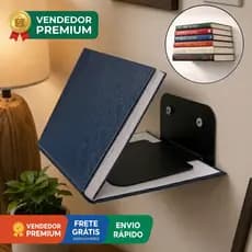 Kit 3 Suporte Livro Parede Estante Mostruário Apoio Suporte Invisível Decoração Suspenso Bibliocanto