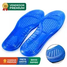 Kit 2 Pares Palmilha Ortopédica Gel Macia Recortável Higiênica Esporte Corrida Leve Silicone