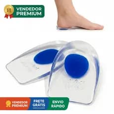 Kit 2 Par Palmilha Gel Calcanhar Silicone Esporão Fascite Plantar Corrida Calçado Tênis