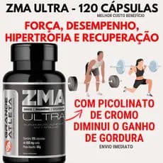 ZMA Ultra 550mg 120 Cápsulas  Com Picolinato de Cromo - Pré-Hormonal - (Envio imediato)