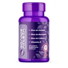 Suplemento para TPM e Menopausa: Óleo de Prímula + Borragem + Linhaça + Vit E  - 60 Cp Grande Atleta