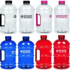 Galão de água para academia com alça 2L (2000ml) - Grande Atleta - Livre de BPA - Envio Imediato