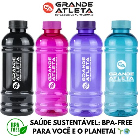 Garrafa Galão de água academia 500ml Grande Atleta Slim Fit - Livre de BPA - Envio Imediato