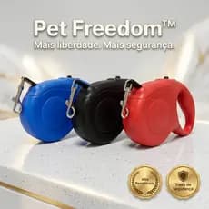 Guia Retrátil Para Cachorro Reforçada Com Trava De Segurança Pet Freedom™ - Sortida