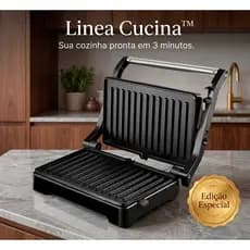 Sanduicheira Elétrica Grill 1000W Antiaderente Multifuncional Compacta