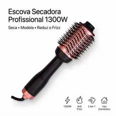Escova Secadora Modeladora Profissional 1300W Bivolt Anti Frizz 2 em 1 alta performance Bella Forma™
