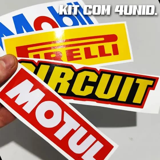 Kit de Adesivos - MOTUL/PIRELLI/CIRCUIT/MOBIL - Tanque/Moto