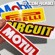 Kit de Adesivos - MOTUL/PIRELLI/CIRCUIT/MOBIL - Tanque/Moto