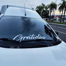Adesivo para Parabrisa - Gratidão - Carro - Em Recorte