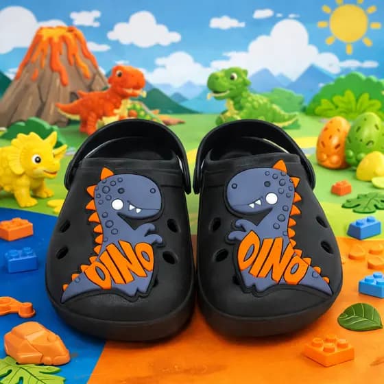 Sandália Infantil Menino Personagem Dinossauro Divertido Macia Leve Antiderrapante Promoção