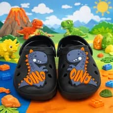 Sandália Infantil Menino Personagem Dinossauro Divertido Macia Leve Antiderrapante Promoção