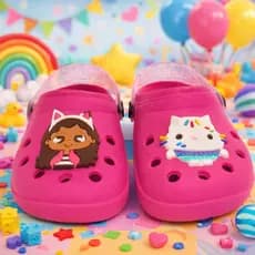 Sandália Infantil Menina Turma Da Gabby Personagens Gatinho Delicada Macia Antiderrapante Promoção