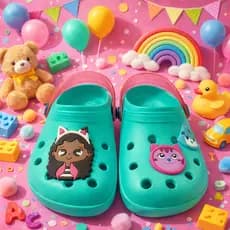 Sandália Menina Infantil Turma Da Gabby Gatinhos Animados Divertidos Confortável Segura Promoção