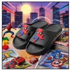 Chinelo Slide Nuvem Menino Aranha Infantil Personagem Divertido Confortável Antiderrapante Promoção