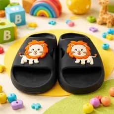 Chinelo Nuvem Slide Infantil Menino Leãozinho Safari Rei Leão Divertido Confortável Seguro Promoção