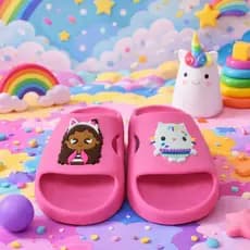 Chinelo Nuvem Slide Infantil Menina Turma Da Gabby Personagem Macio Antiderrapante Promoção