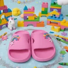 Chinelo Nuvem Slide Infantil Menina Arco-íris Meigo Delicado Confortável Antiderrapante Promoção