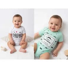 Kit Body Com Frases Presente Feliz dia dos Pais, 100%Algodão + Caixa de Presente Com frase especial