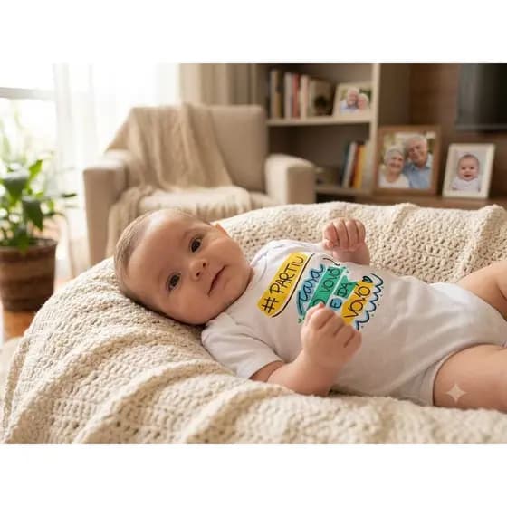 Body Bebê Com frase, kit Body + Caixa de Presente, mêsVersário, mimo maternidade, chá de bebês