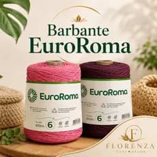 Barbante EuroRoma 600g -  / Nº6 / Nº8 - 610m / 457m | Cores Variadas - Tricô / Crochê / macramê