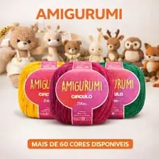 Fio Amigurumi Círculo 125g 254m – 100% Algodão para Crochê, Tricô e Artesanato