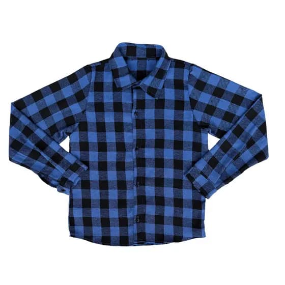 Camisa Xadrez Infantil Masculina Manga Longa Flanelada Quadrilha São João Arraia Festa Junina Premium Quadriculado Menin